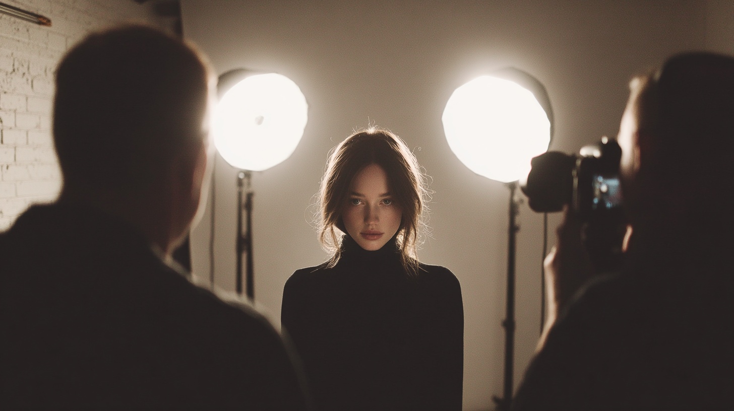 Photographer in a studio